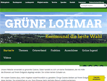 Tablet Screenshot of gruene-lohmar.de